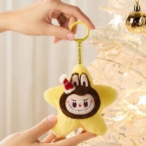 Labubu Monster Classic Series Hanging Charm Ornament Sparkly Plush Pendant